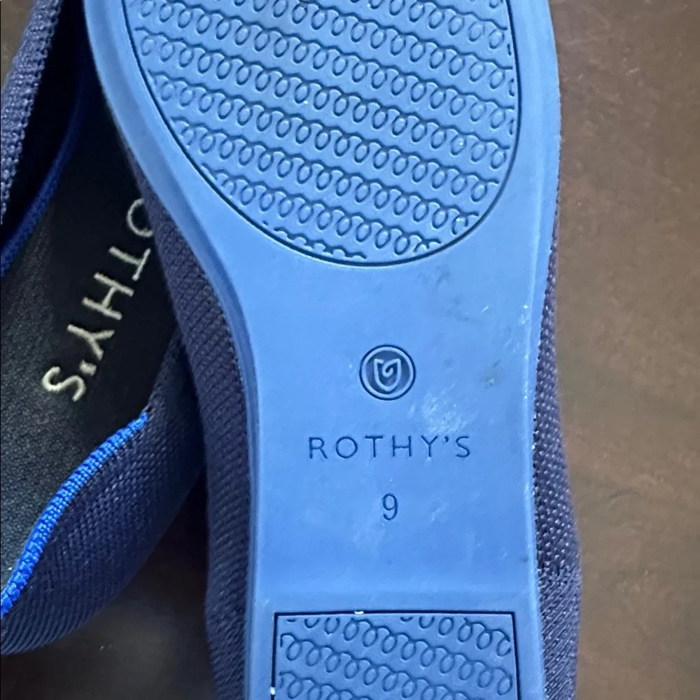 Rothy's The Flat Navy Blue Round Toe Slip-on Ballet Shoes Size 9 - Picture 8 of 10